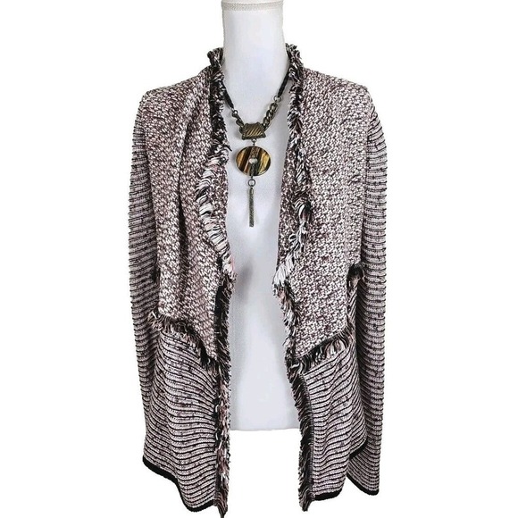 White House Black Market ~Woman Size XS~ Multocolor Tweed Cardig Jacket Unlined. - Picture 1 of 9